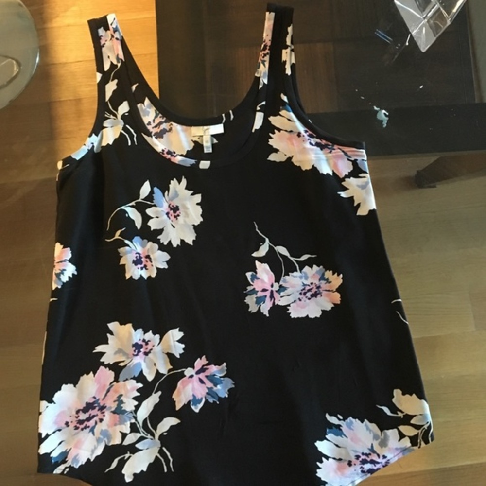 Black floral Joie tank top